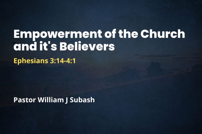 Empowerment of the Church and it’s Believers