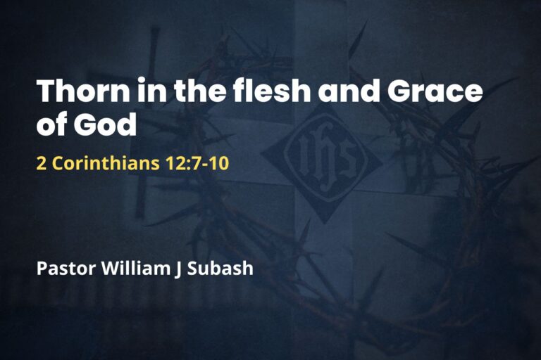 Thorn in the flesh and Grace of God