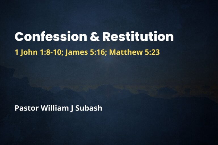 Confession & Restitution