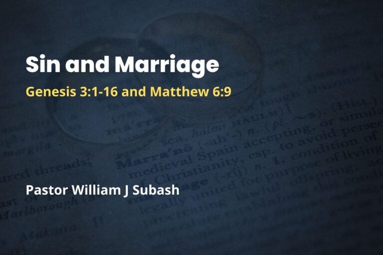 Sin and Marriage