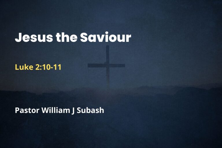 Jesus the Saviour