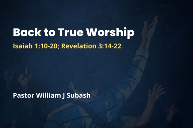 Back to True Worship