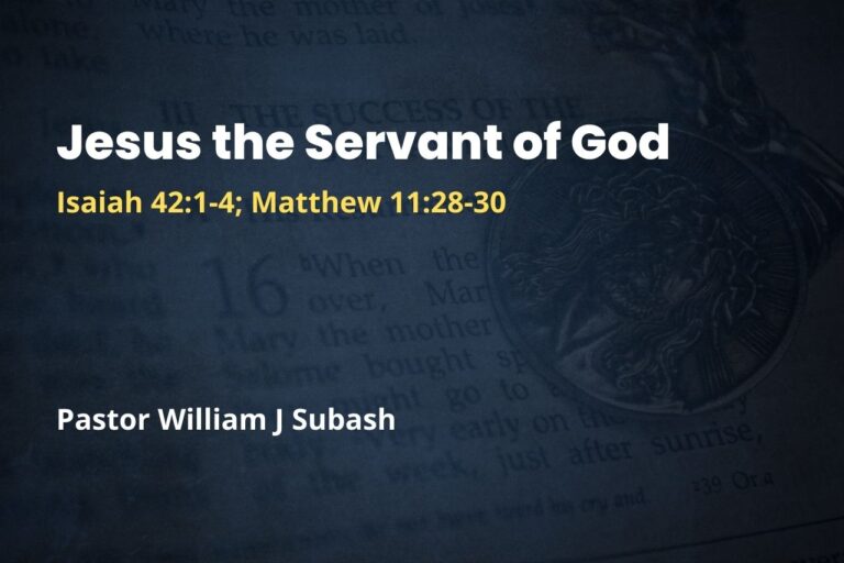 Jesus the Servant of God