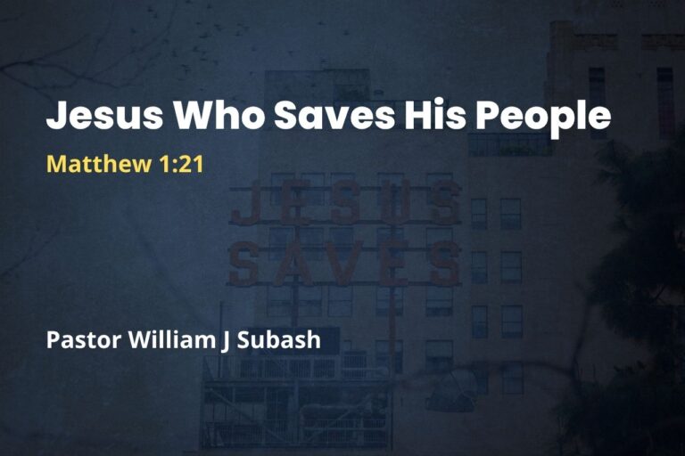 Jesus Who Saves His People
