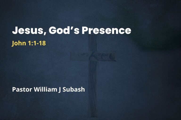 Jesus, God’s Presence