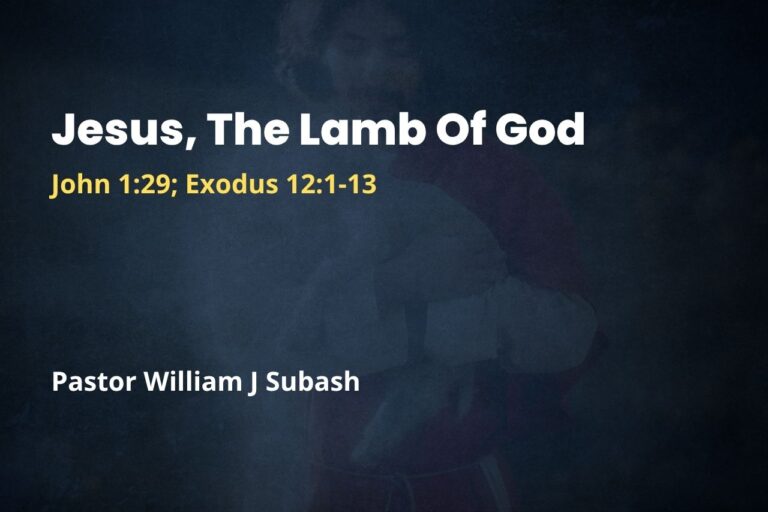 Jesus, The Lamb Of God
