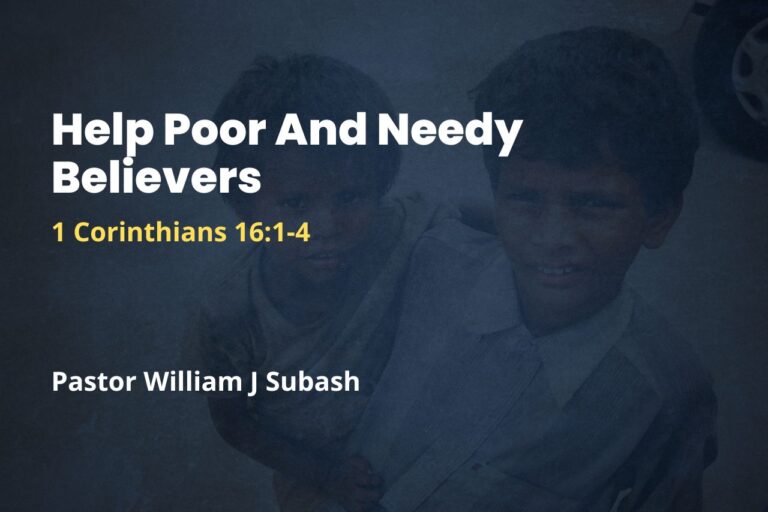 Help Poor And Needy Believers