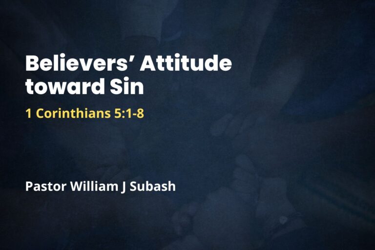 Believers’ Attitude toward Sin