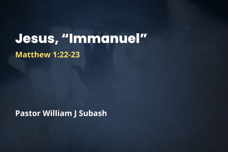 Jesus, “Immanuel”