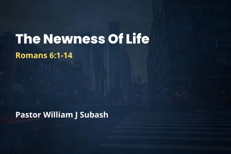 The Newness Of Life