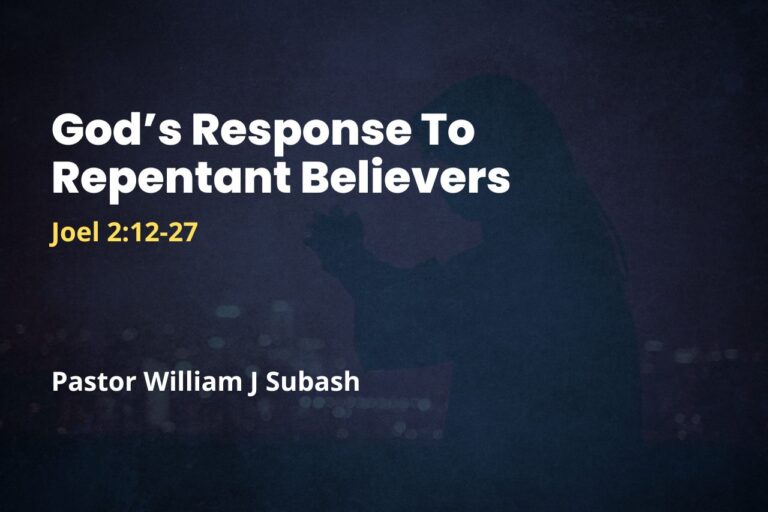 God’s Response To Repentant Believers