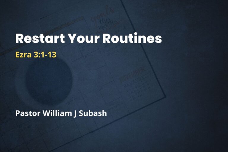 Restart Your Routines