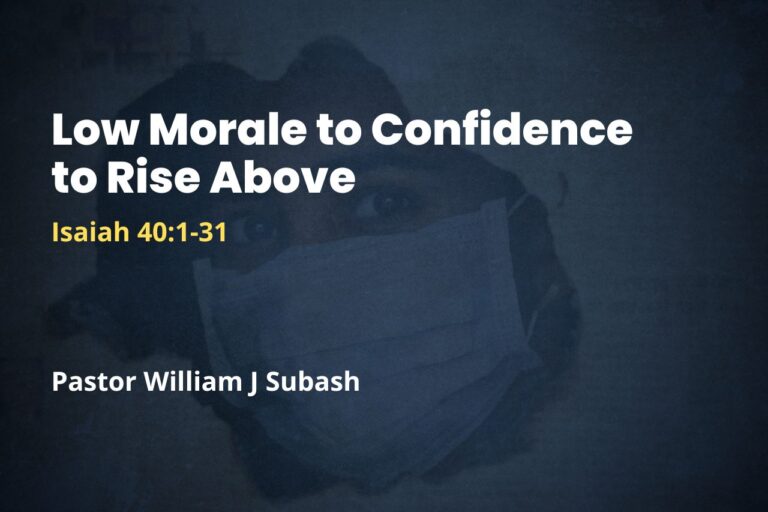Low Morale to Confidence to Rise Above