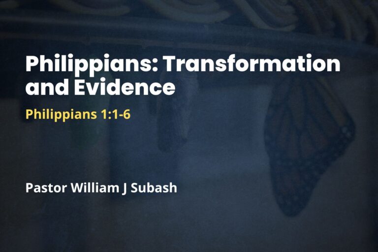 Philippians: Transformation and Evidence