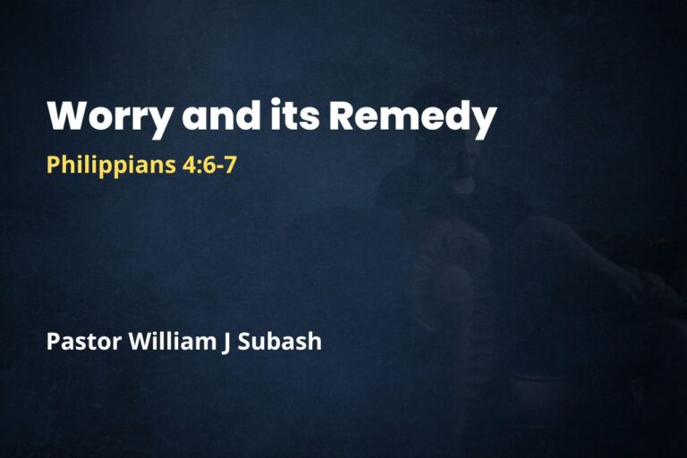 Worry and its Remedy