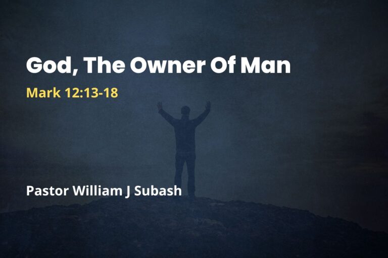 God, the Owner of Man