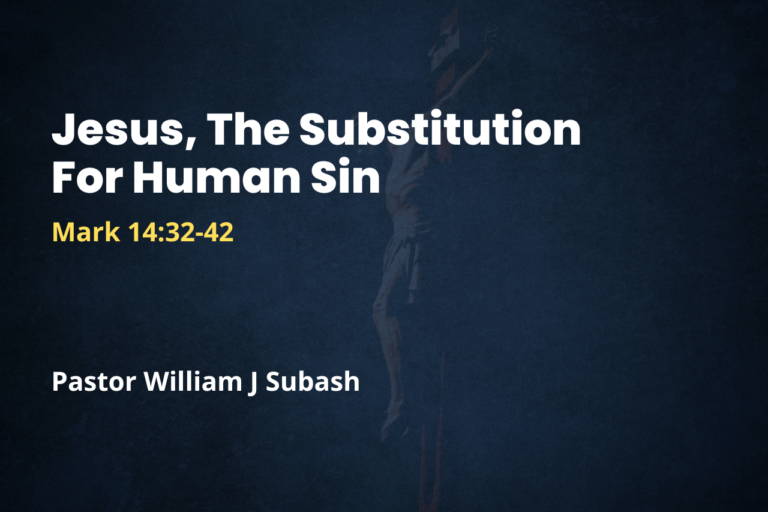 Jesus, The Substitution For Human Sin