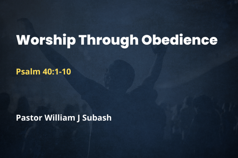 Worship Through Obedience