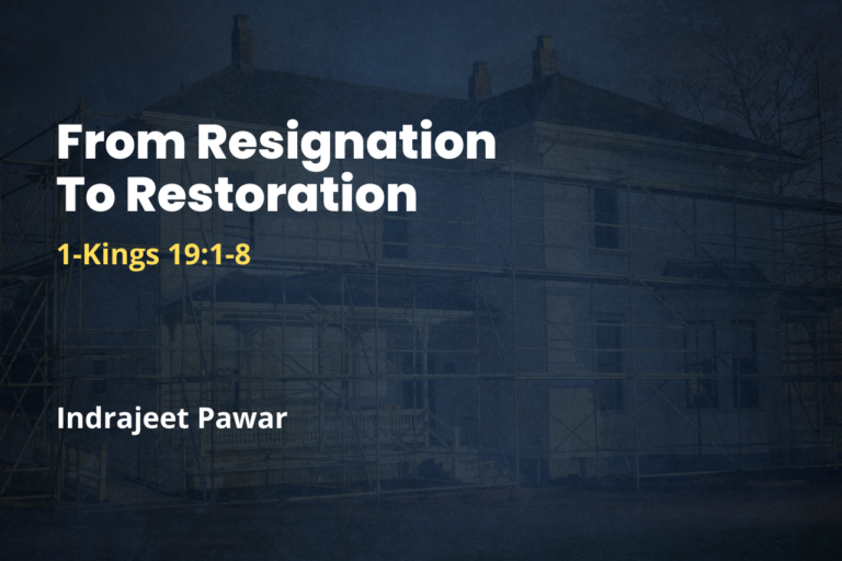 From Resignation To Restoration