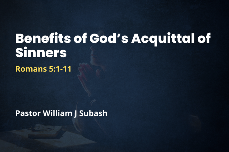 Benefits of God’s Acquittal of Sinners