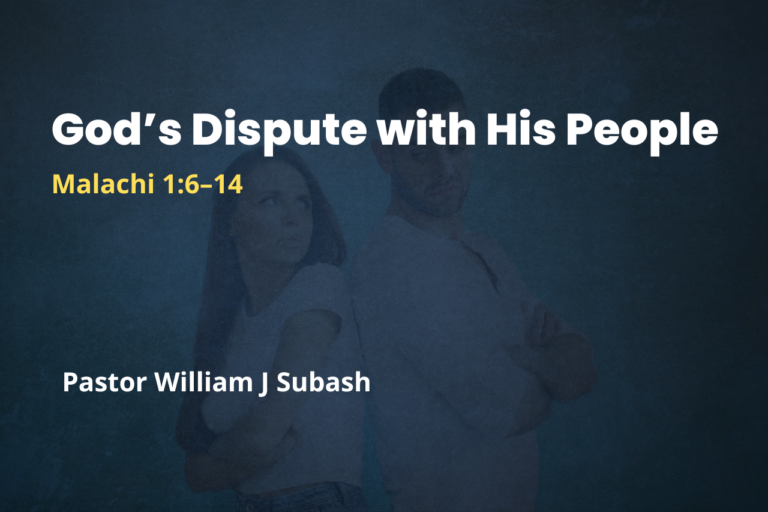 God’s Dispute with His People